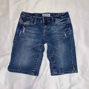 Aeropostale Distressed Blue Denim Shorts
